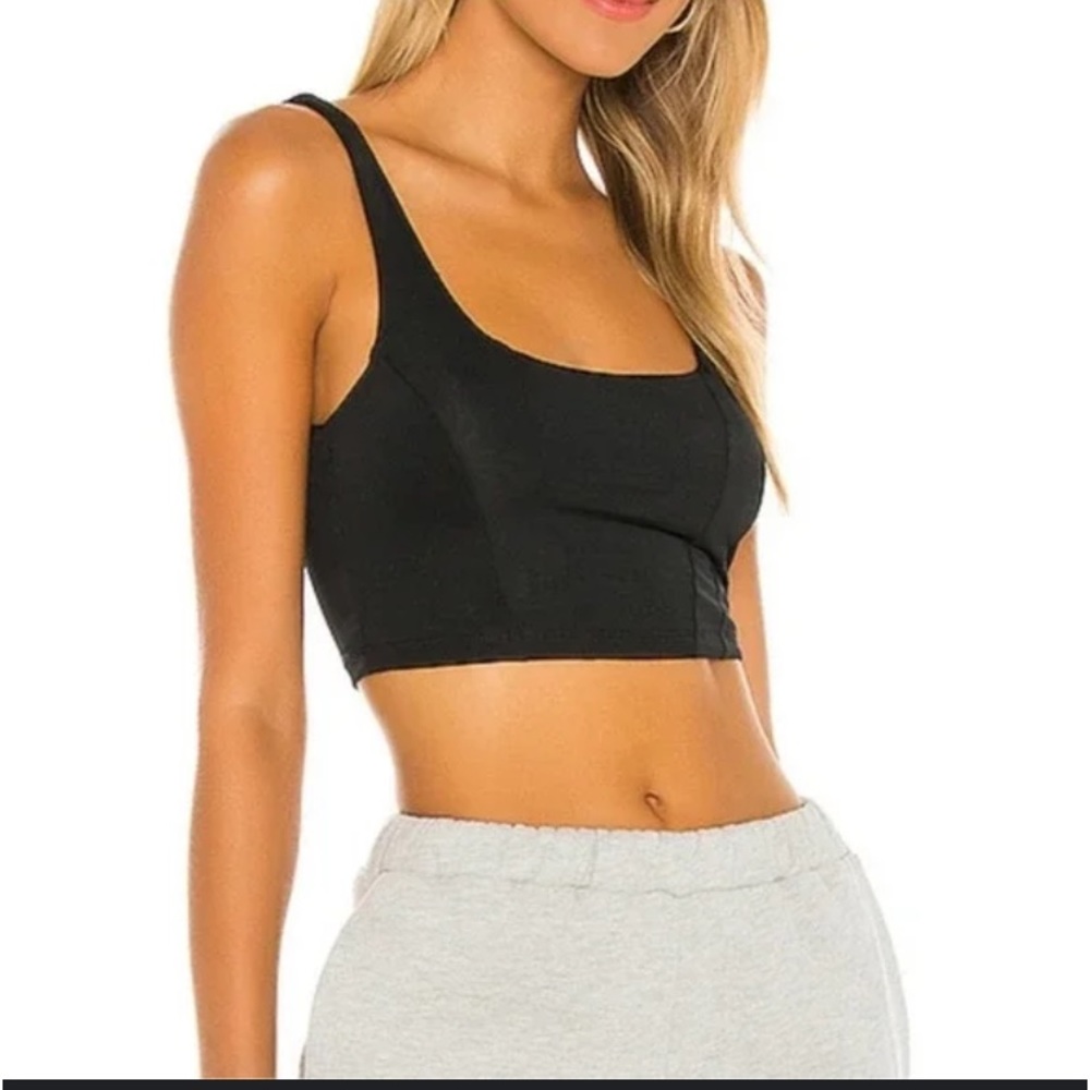 Free people grey crop top